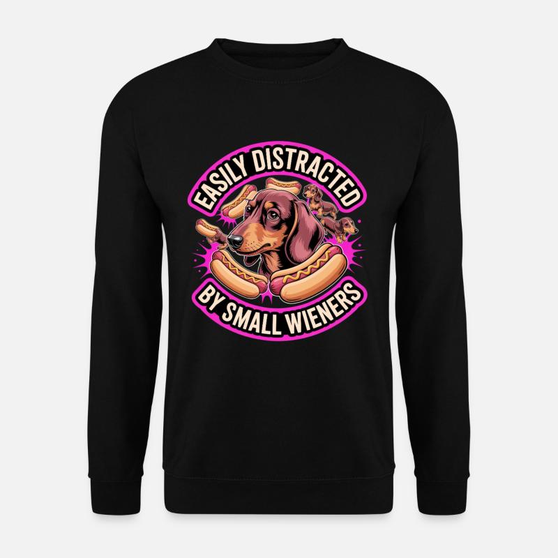 Easily Distracted By Small Wieners Unwearable - Unisex Sweatshirt - black