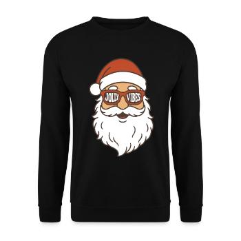 Jolly Vibes Père Noël Joie de Noël - Sweat-shirt Unisexe - noir - Devant - Alina (178cm) & Michal (187cm)