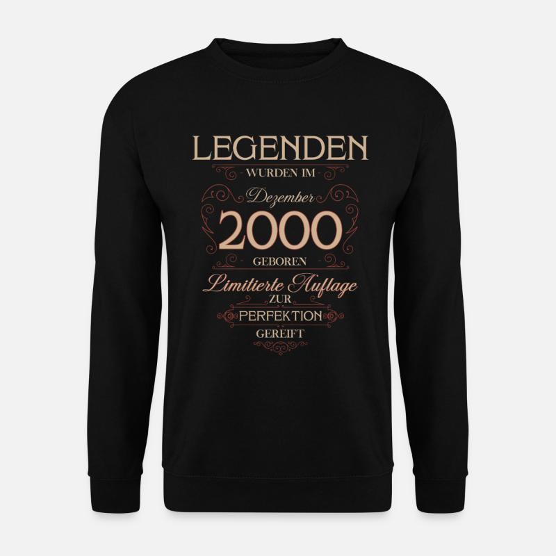 25th Birthday Legend December Year 2000 - Unisex Sweatshirt - black