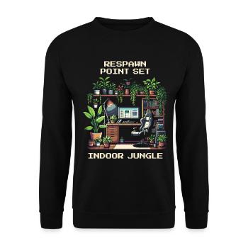 Ensemble de points de réapparition | Configuration de la jungle urbaine - Sweat-shirt Unisexe - noir - Devant - Alina (178cm) & Michal (187cm)
