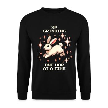 XP Grinding | Hoppel Progress - Unisex Sweatshirt - black - Front - Alina (178cm) & Michal (187cm)