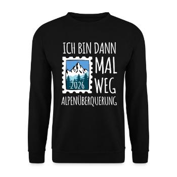 Crossing the Alps 2026 - Hiking - Unisex Sweatshirt - black - Front - Alina (178cm) & Michal (187cm)