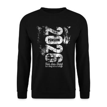 Pension 2026 | han i lang müese schaffe - Unisex Sweatshirt - black - Front - Alina (178cm) & Michal (187cm)