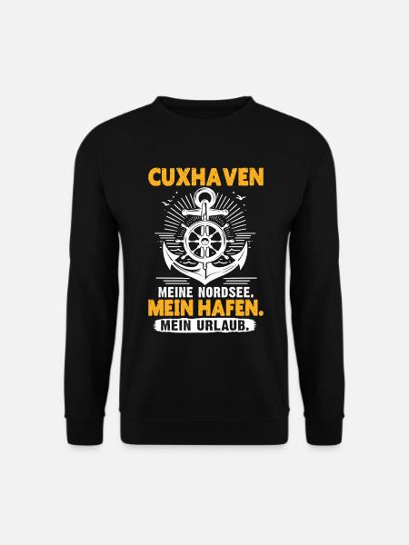 Nordsee CUXHAVEN MEINE NORDSEE MEIN HAFEN Cuxhaven - Unisex Pullover - Schwarz