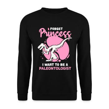 Paleontologist Dream Princess - Unisex Sweatshirt - black - Front - Alina (178cm) & Michal (187cm)
