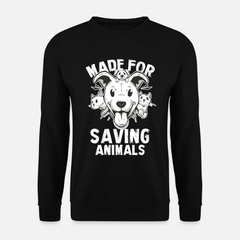 Paw Rescue – Saving Animals Motif - Unisex Sweatshirt - black