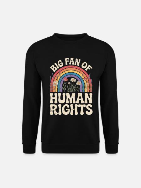 Großer Fan Von Menschenrechten - Unisex Pullover - Schwarz