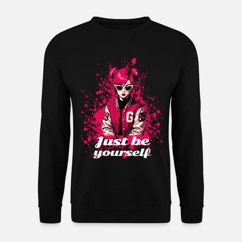 Écolière rose – Sois juste toi-même - Sweat-shirt Unisexe - noir