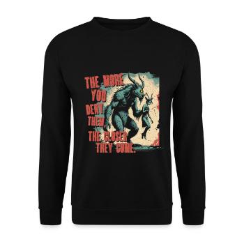 Créatures mythologiques Miniwashitu - Sweat-shirt Unisexe - noir - Devant - Alina (178cm) & Michal (187cm)
