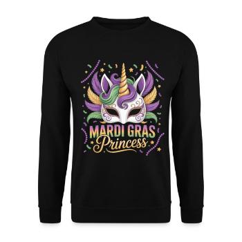 Déguisement de Princesse Licorne Mardi Gras - Sweat-shirt Unisexe - noir - Devant - Alina (178cm) & Michal (187cm)