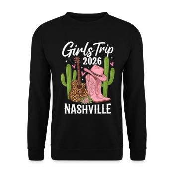 Girls Trip Nashville 2026 - Unisex Pullover - Schwarz - Vorne - Alina (178cm) & Michal (187cm)