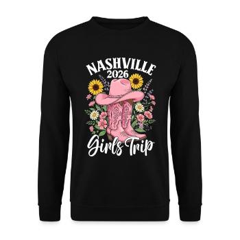 Girls Trip Nashville 2026 - Unisex Sweatshirt - black - Front - Alina (178cm) & Michal (187cm)