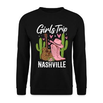 Girls Trip Nashville - Unisex Pullover - Schwarz - Vorne - Alina (178cm) & Michal (187cm)
