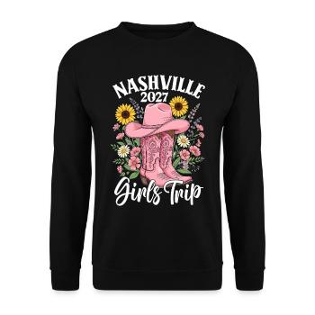 Girls Trip Nashville 2027 - Unisex Sweatshirt - black - Front - Alina (178cm) & Michal (187cm)