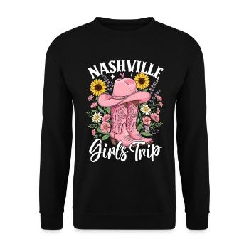 Girls Trip Nashville - Unisex Pullover - Schwarz - Vorne - Alina (178cm) & Michal (187cm)