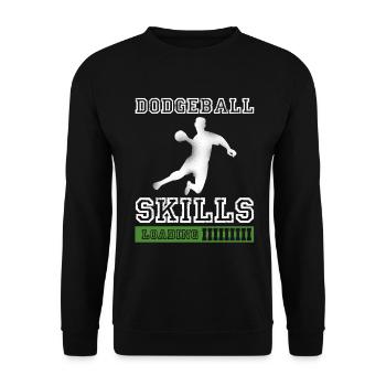 Dodgeball Skills Laden - Unisex Pullover - Schwarz - Vorne - Alina (178cm) & Michal (187cm)