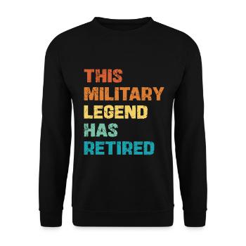 This Military Legend Retired - Unisex Pullover - Schwarz - Vorne - Alina (178cm) & Michal (187cm)