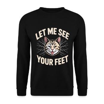 Ich Liebe Füße Let Me See Your Feet - Unisex Pullover - Schwarz - Vorne - Alina (178cm) & Michal (187cm)