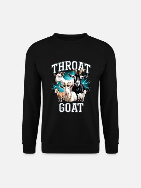 Throat Goat Meme Y2K Bootleg Unwearable - Unisex Sweatshirt - black