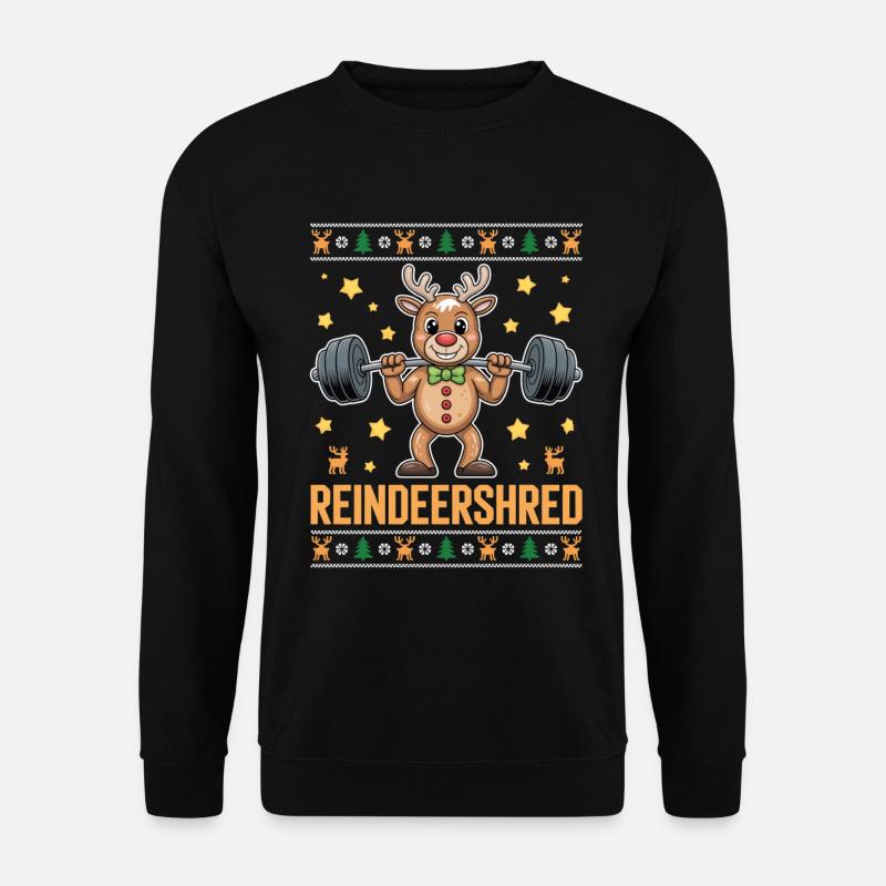 Reindeershred Reindeer Christmas Ugly Christmas - Unisex Sweatshirt - black