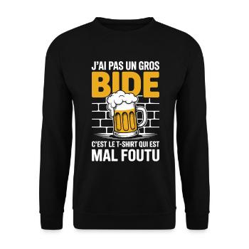 I don't have a big funny design blunder - Unisex Sweatshirt - black - Front - Alina (178cm) & Michal (187cm)