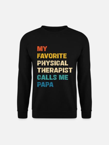Lieblingsphysiotherapeut nennt mich Papa - Unisex Pullover - Schwarz