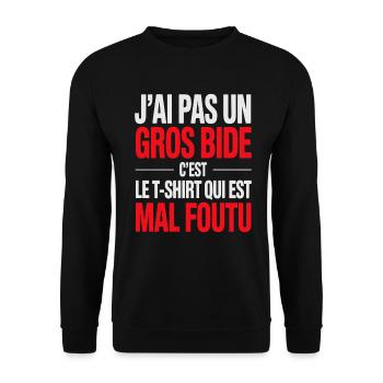 I don't have a big funny design blunder - Unisex Sweatshirt - black - Front - Alina (178cm) & Michal (187cm)