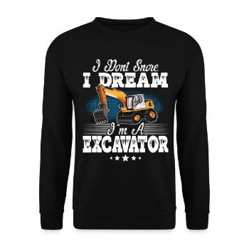 Excavator Operator - Unisex Sweatshirt - black - Front - Alina (178cm) & Michal (187cm)