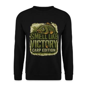 Smell Like Victory Carp Edition Plaisir de la pêche - Sweat-shirt Unisexe - noir - Devant - Alina (178cm) & Michal (187cm)