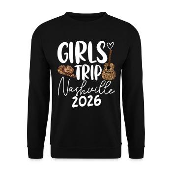 Girls Trip Nashville 2026 - Unisex Pullover - Schwarz - Vorne - Alina (178cm) & Michal (187cm)