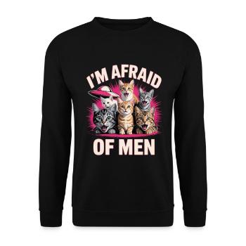 I'm Afraid Of Men Unwearable Bootleg - Unisex Sweatshirt - black - Front - Alina (178cm) & Michal (187cm)