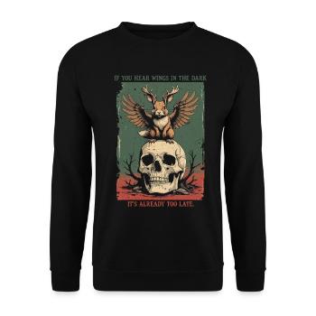 Wolpertinger Créatures mythologiques - Sweat-shirt Unisexe - noir - Devant - Alina (178cm) & Michal (187cm)