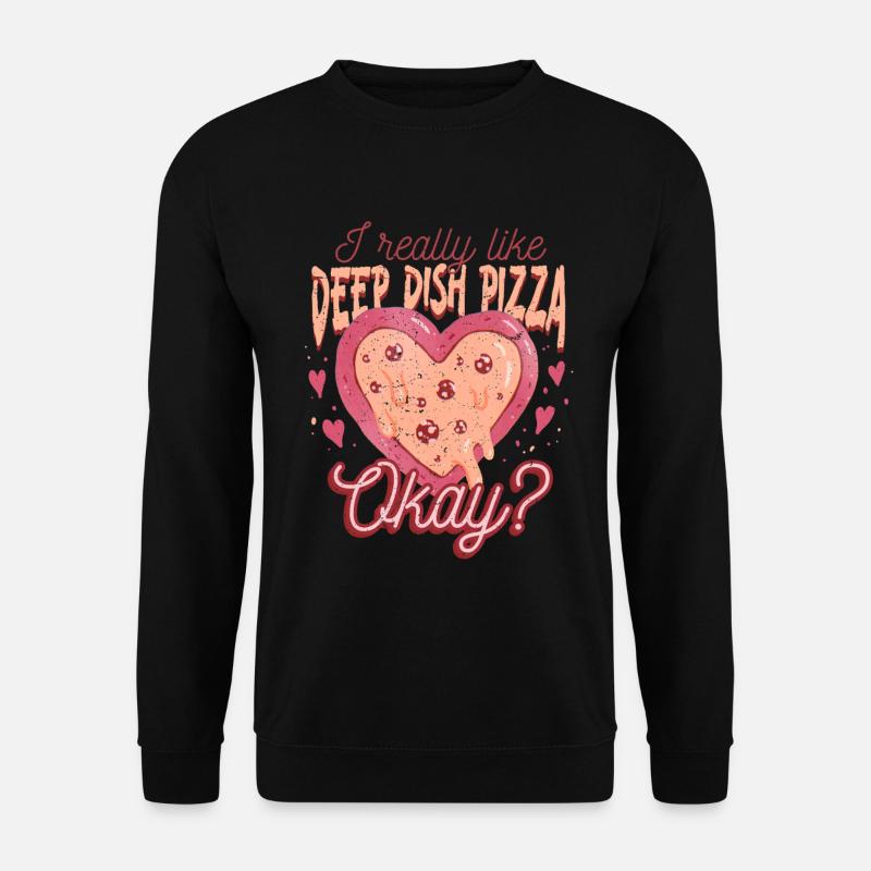 Deep Dish Pizza Chicargo - Unisex Sweatshirt - black