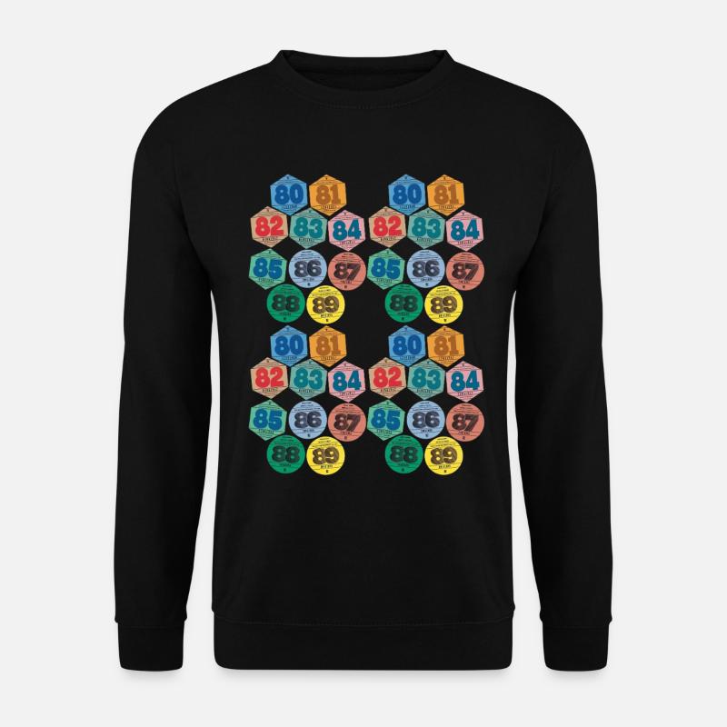 Vintage 80er Retro Auto Aufkleber - Unisex Pullover - Schwarz