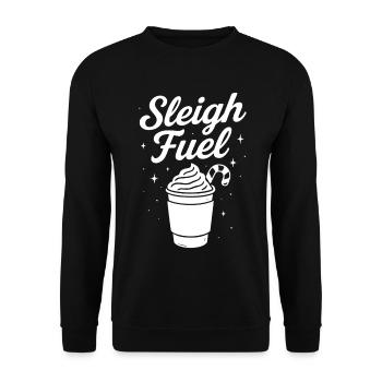 Sleigh Fuel Holiday Beverage Magic - Unisex Pullover - Schwarz - Vorne - Alina (178cm) & Michal (187cm)