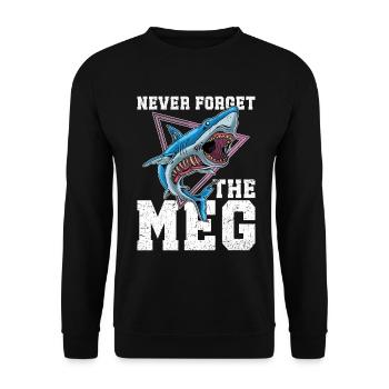 Équipe de recherche Megalodon Mégalodon Véritable Requin Dents de Mégalodon - Sweat-shirt Unisexe - noir - Devant - Alina (178cm) & Michal (187cm)