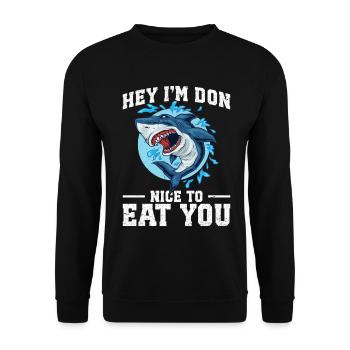 Équipe de recherche sur les dents de requin du Megalodon Megalodon - Sweat-shirt Unisexe - noir - Devant - Alina (178cm) & Michal (187cm)