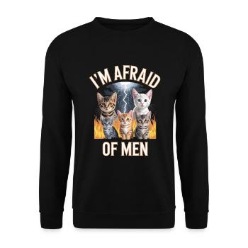 I'm Afraid Of Men Unwearable Bootleg - Unisex Sweatshirt - black - Front - Alina (178cm) & Michal (187cm)
