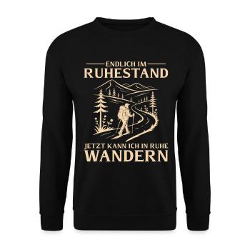 Retraités en randonnée de la paix - retraite - Sweat-shirt Unisexe - noir - Devant - Alina (178cm) & Michal (187cm)