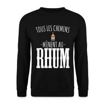 Alcohol Humor Aperitif Rum Alcoholic Alcoholic Aperitif - Unisex Sweatshirt - black - Front - Alina (178cm) & Michal (187cm)