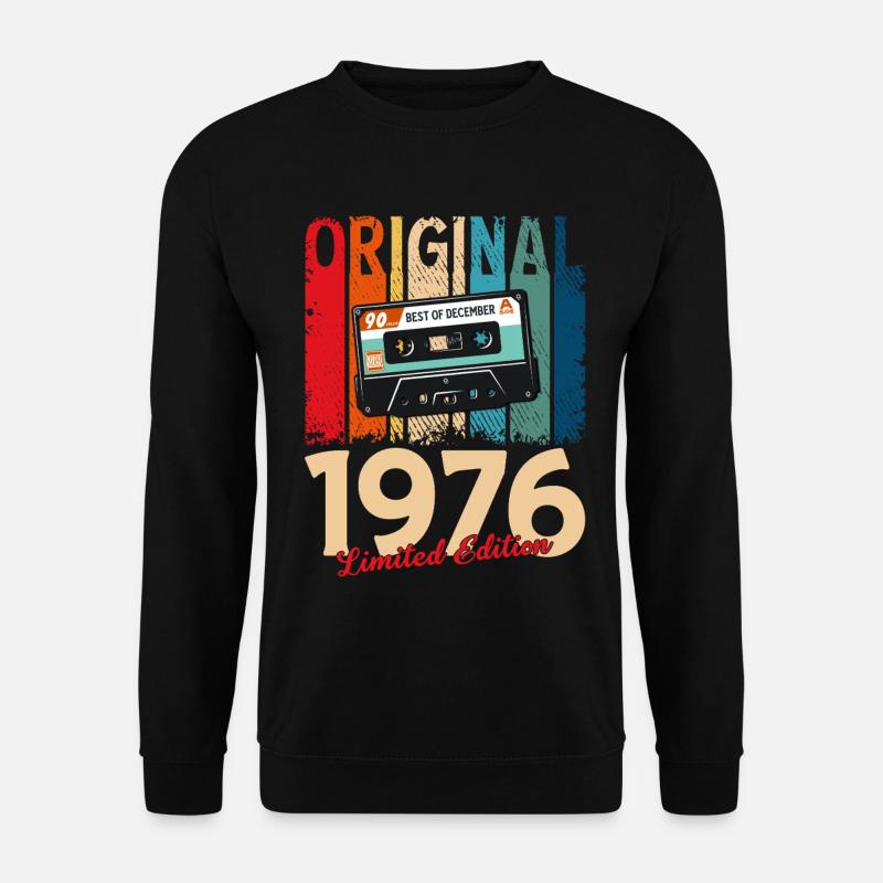 49e anniversaire cassette décembre 1976 - Sweat-shirt Unisexe - noir
