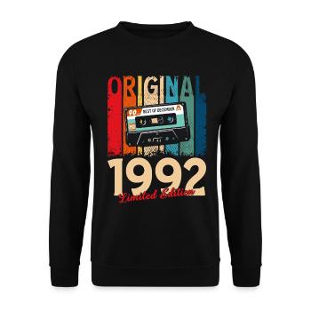 33rd Birthday Cassette December 1992 - Unisex Sweatshirt - black - Front - Alina (178cm) & Michal (187cm)