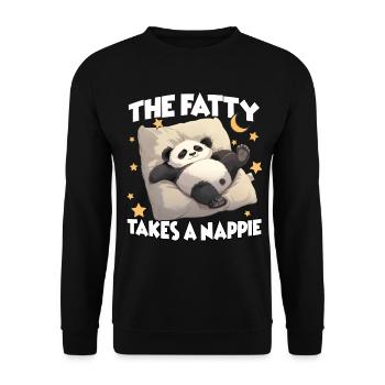 Un cadeau pour les paresseux et les amateurs de pandas - Sweat-shirt Unisexe - noir - Devant - Alina (178cm) & Michal (187cm)