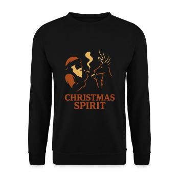 christmas spirit - Unisex Sweatshirt - black - Front - Alina (178cm) & Michal (187cm)