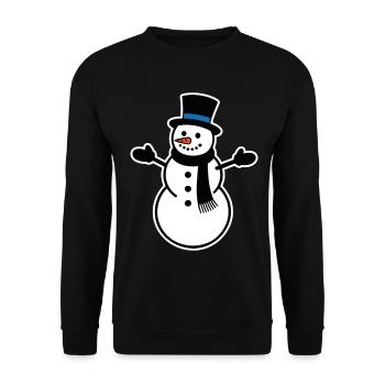 Snowman - Unisex Sweatshirt - black - Front - Alina (178cm) & Michal (187cm)