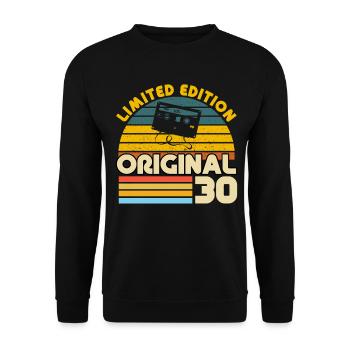 30 Ans Vintage Cadeau Anniversaire Rétro Original - Sweat-shirt Unisexe - noir - Devant - Alina (178cm) & Michal (187cm)