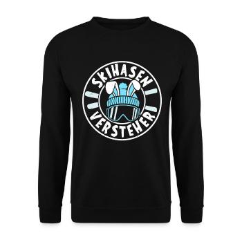 Skifahren SKIHASEN VERSTEHER Apres-Ski Party - Unisex Pullover - Schwarz - Vorne - Alina (178cm) & Michal (187cm)