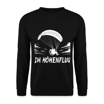 Paramotor Flight FLYING FUNNY - Unisex Sweatshirt - black - Front - Alina (178cm) & Michal (187cm)