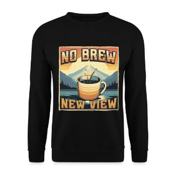 Kaffeeentzug Ex-Kaffeetrinker No Brew New View - Unisex Pullover - Schwarz - Vorne - Alina (178cm) & Michal (187cm)