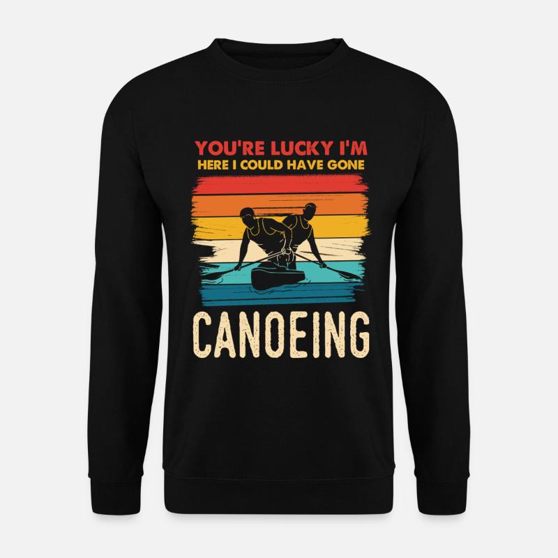 Kanu Spruch Regenbogen Stil - Unisex Pullover - Schwarz